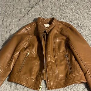 NWT Brown Leather Jacket